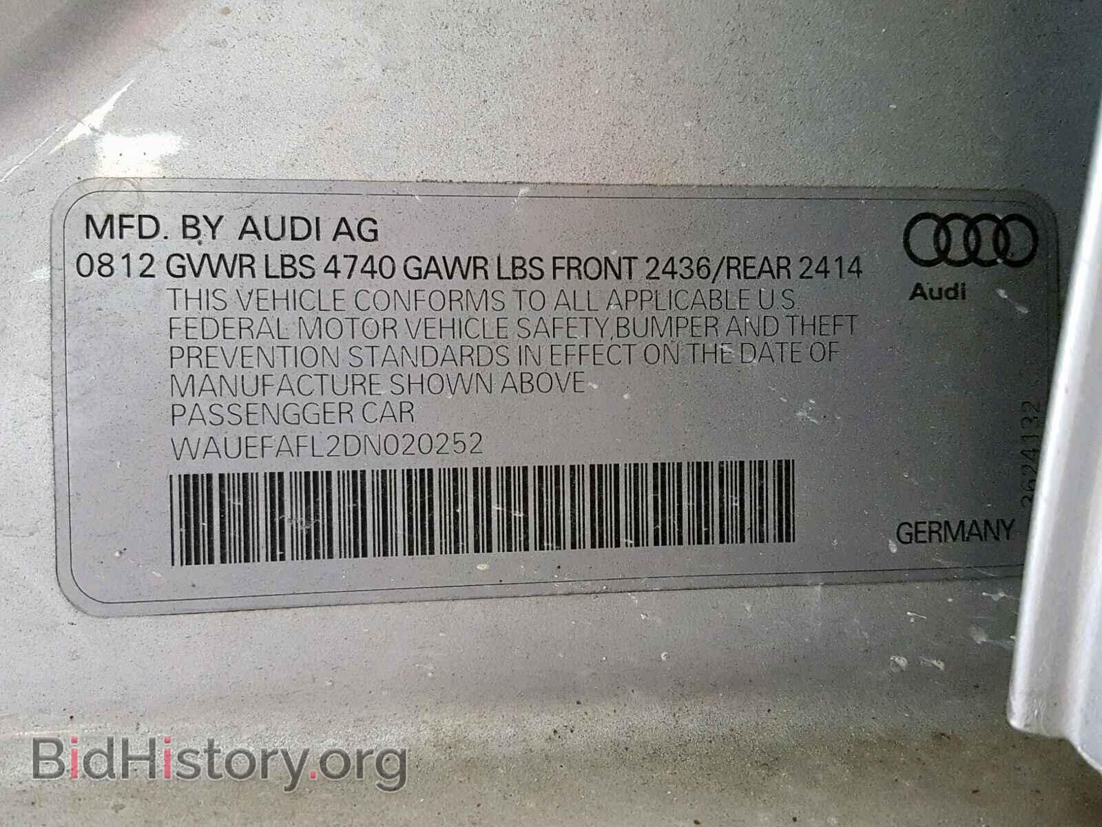 2013 AUDI A4 - VIN: WAUEFAFL2DN020252 - Photo 10