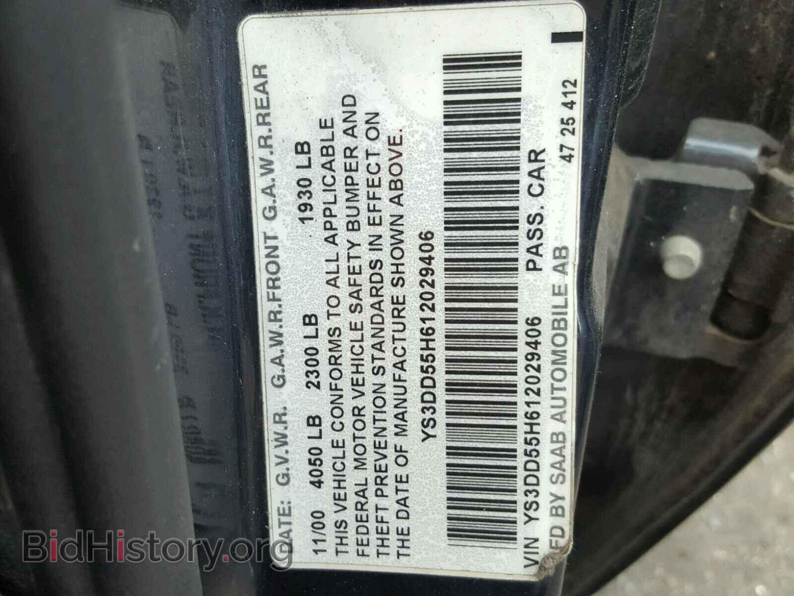 2001 SAAB 9 3 - VIN: YS3DD55H612029406 - Photo 10