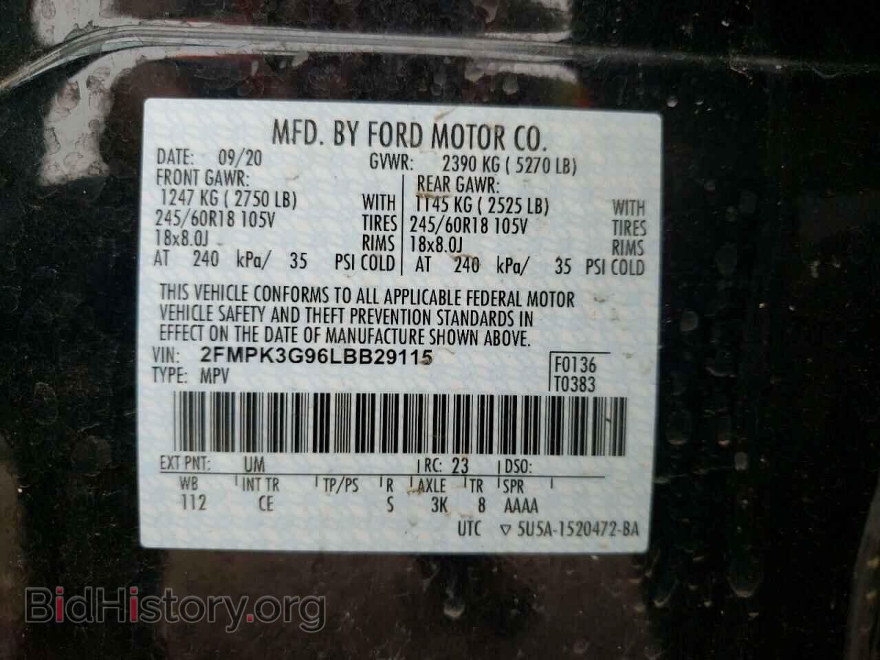 2020 FORD EDGE - VIN: 2FMPK3G96LBB29115 - Photo 10