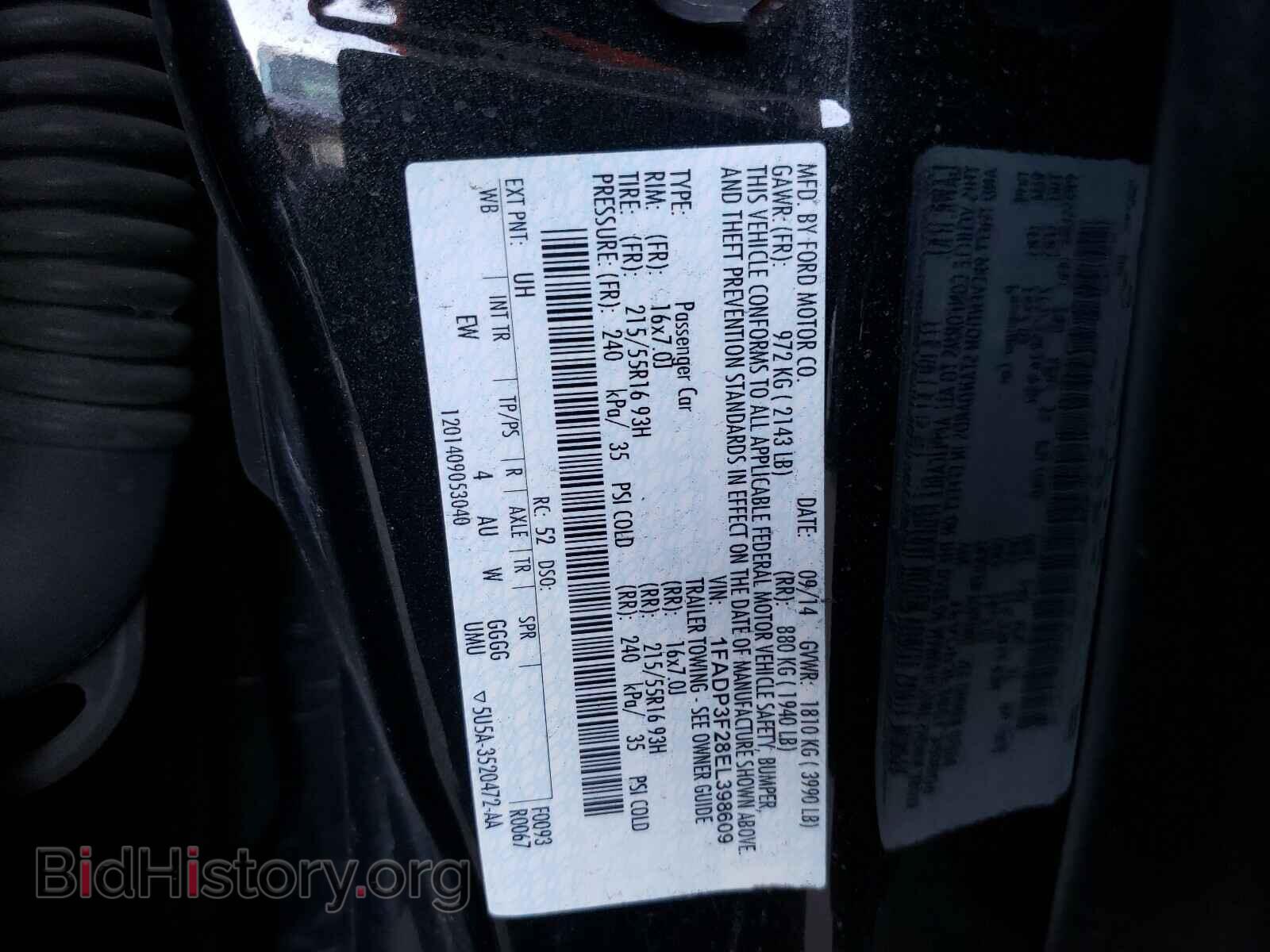 2014 FORD FOCUS - VIN: 1FADP3F28EL398609 - Photo 10