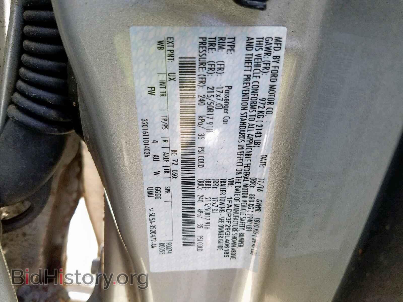 2016 FORD FOCUS SE - VIN: 1FADP3F29GL406185 - Фото 10