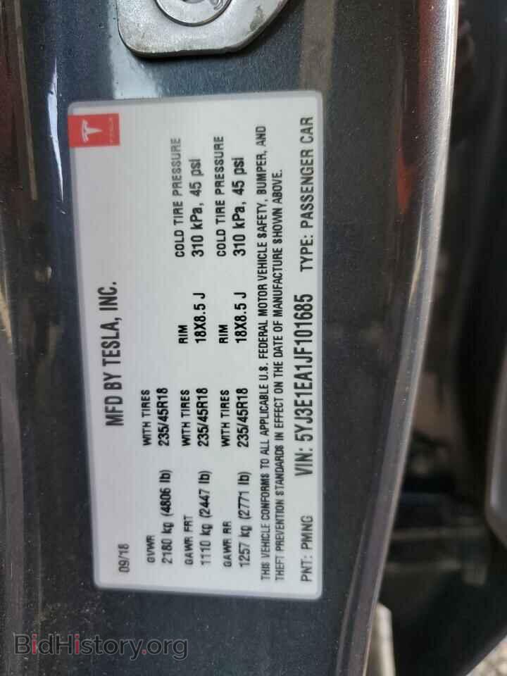 2018 TESLA MODEL 3 - VIN: 5YJ3E1EA1JF101685 - Фото 13
