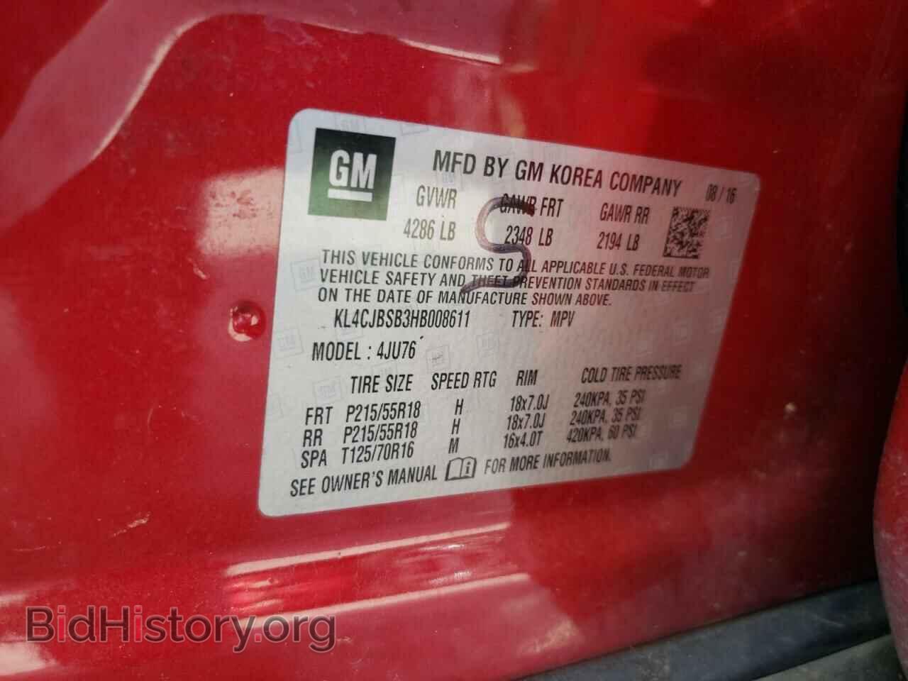 2017 BUICK ENCORE - VIN: KL4CJBSB3HB008611 - Photo 12