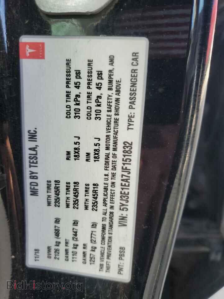2018 TESLA MODEL 3 - VIN: 5YJ3E1EA7JF151832 - Photo 12