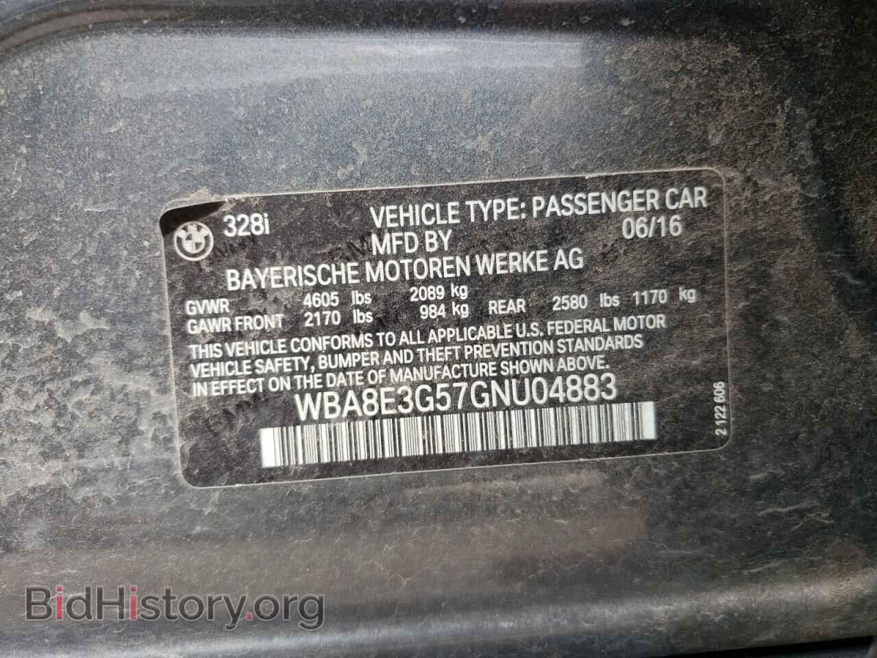 2016 BMW 3 SERIES - VIN: WBA8E3G57GNU04883 - Фото 10