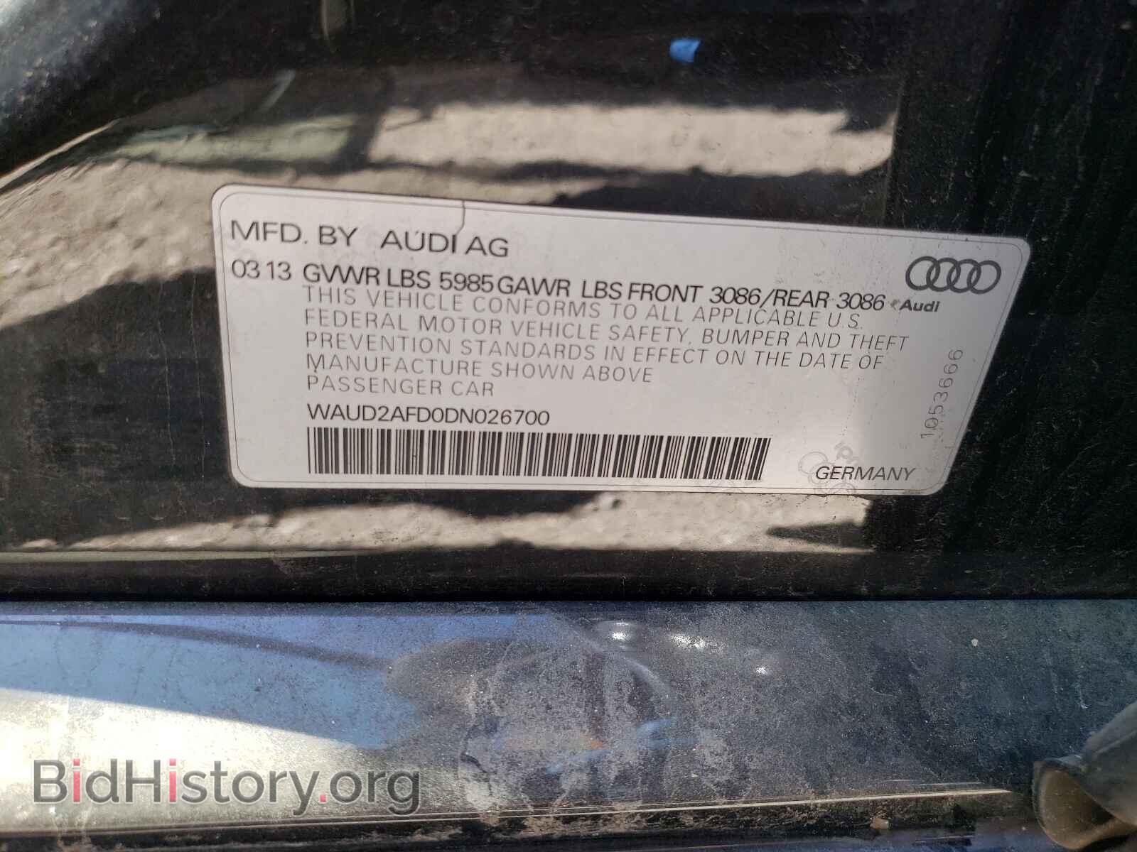 2013 AUDI S8 - VIN: WAUD2AFD0DN026700 - Фото 10