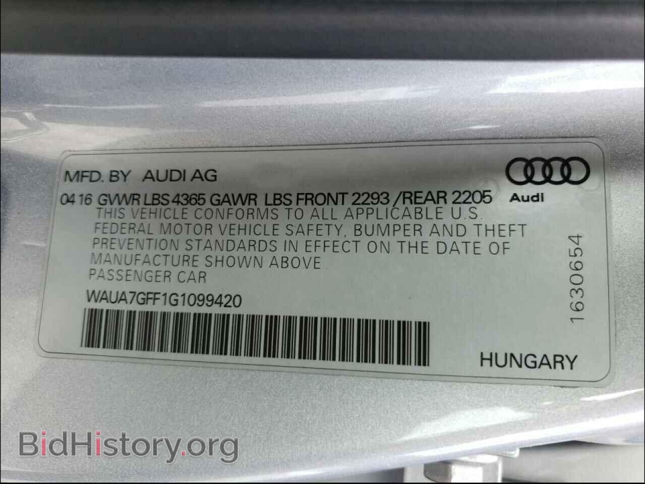2016 AUDI A3 - VIN: WAUA7GFF1G1099420 - Фото 10