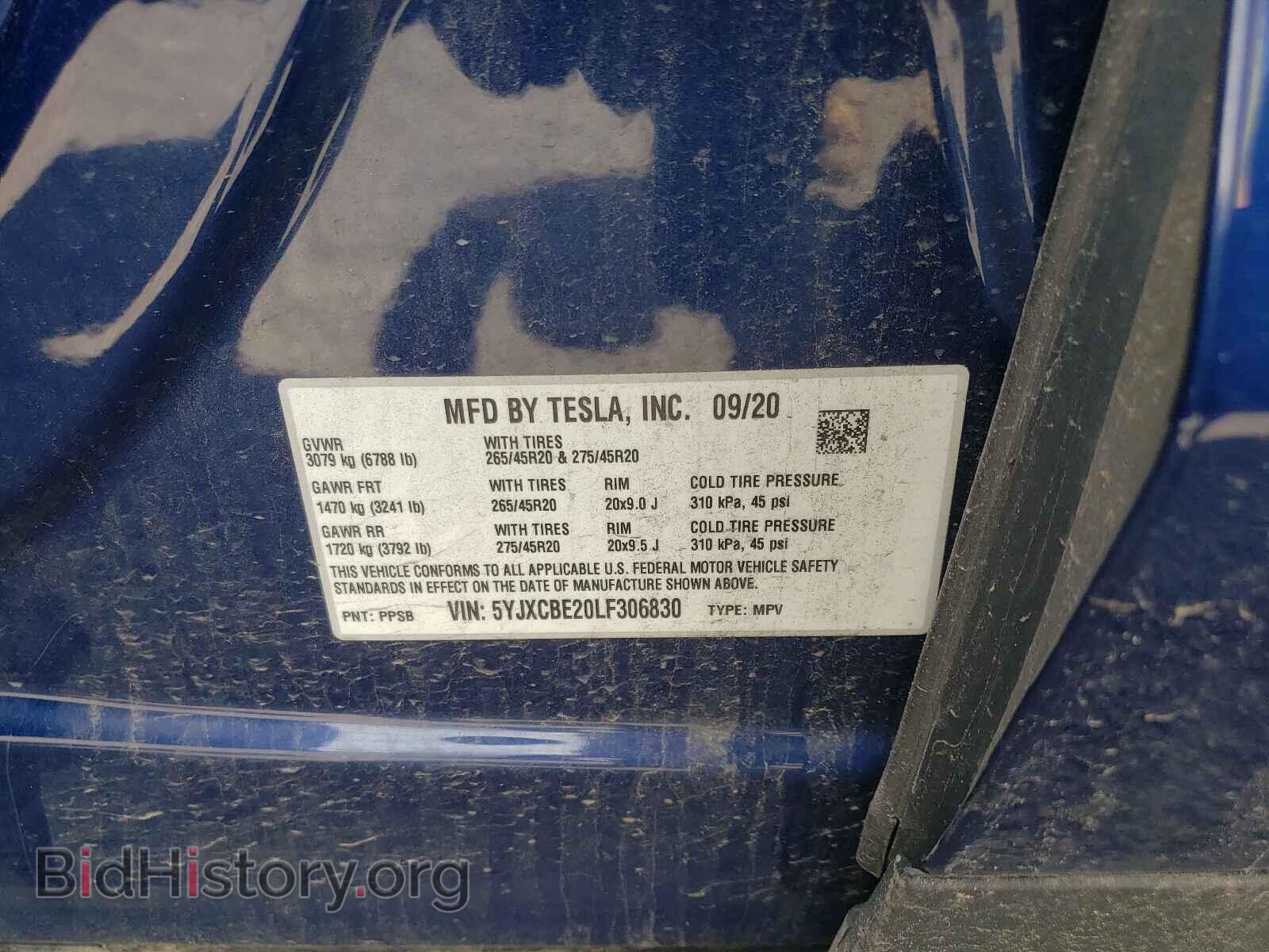 2020 TESLA MODEL X - VIN: 5YJXCBE20LF306830 - Photo 10