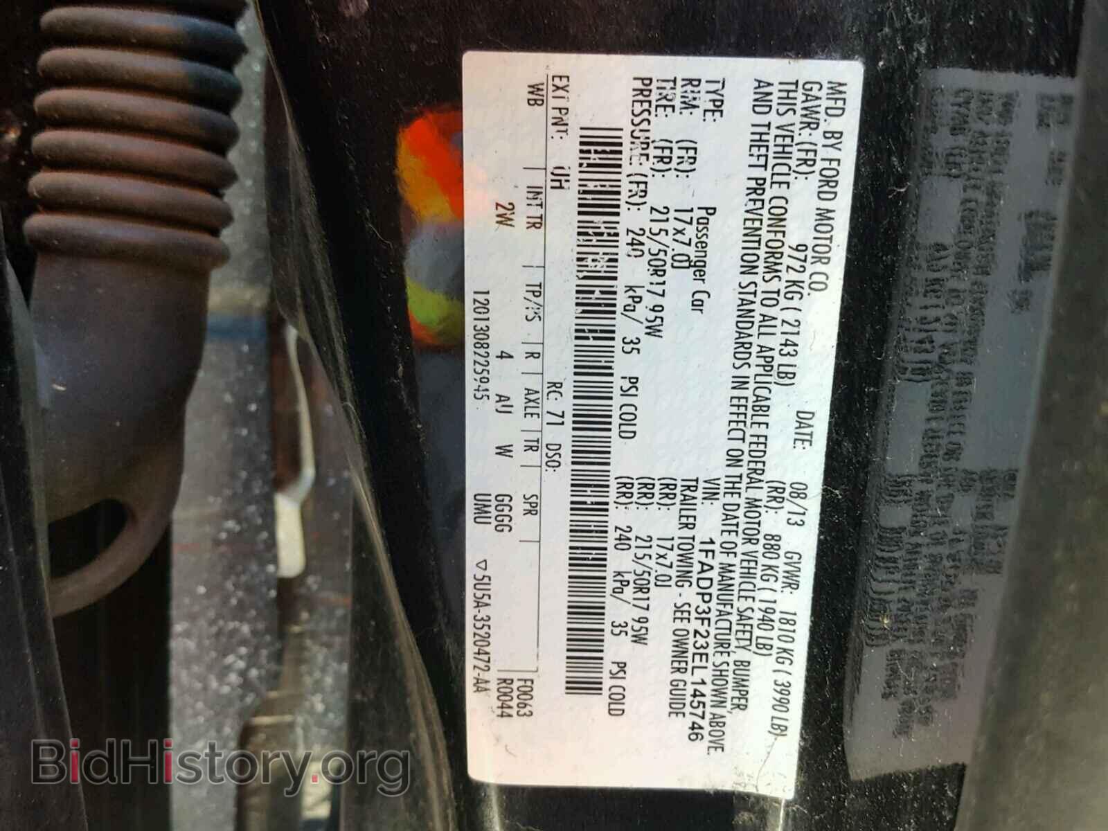 2014 FORD FOCUS - VIN: 1FADP3F23EL145746 - Фото 10