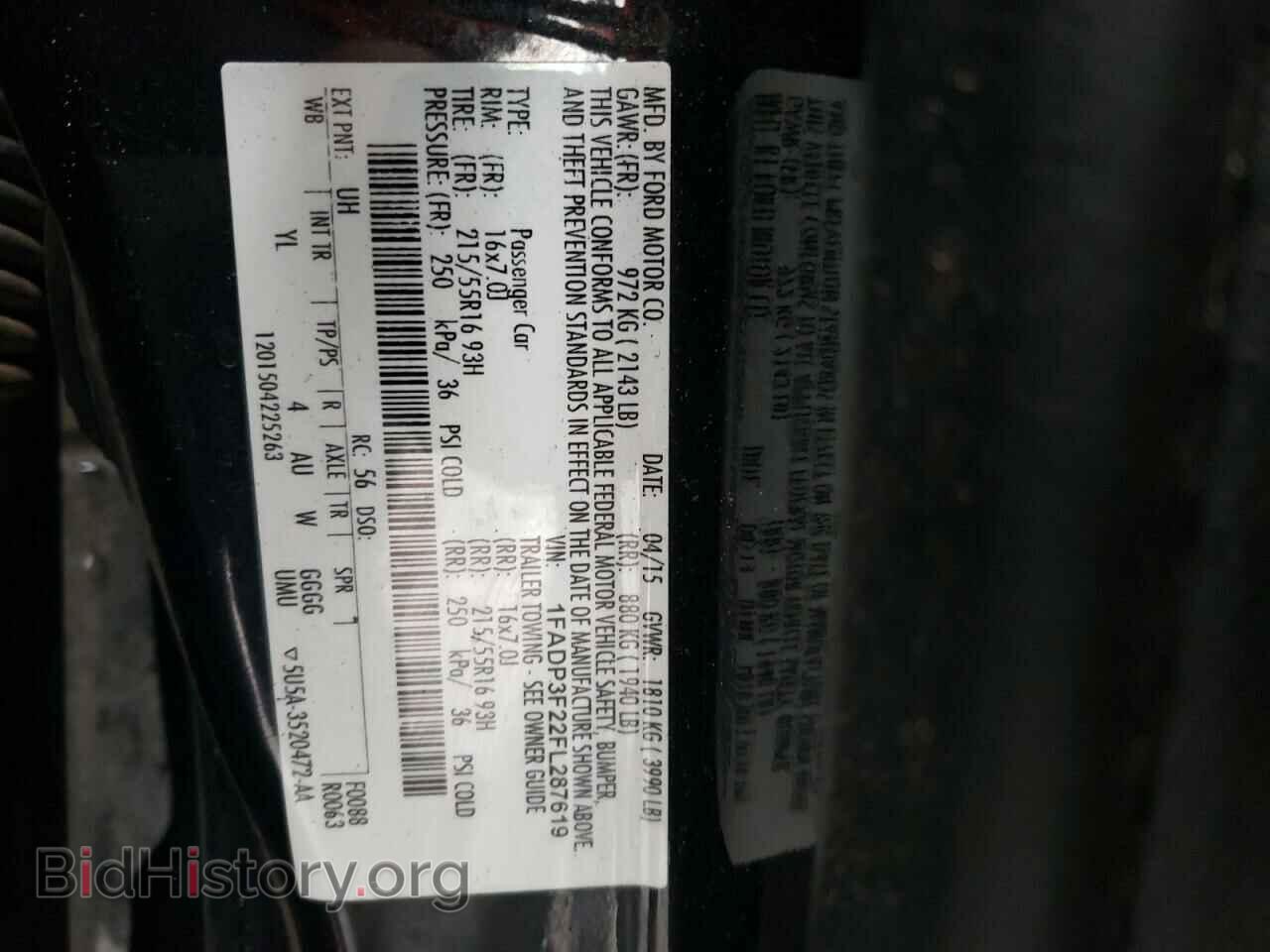 2015 FORD FOCUS - VIN: 1FADP3F22FL287619 - Фото 13