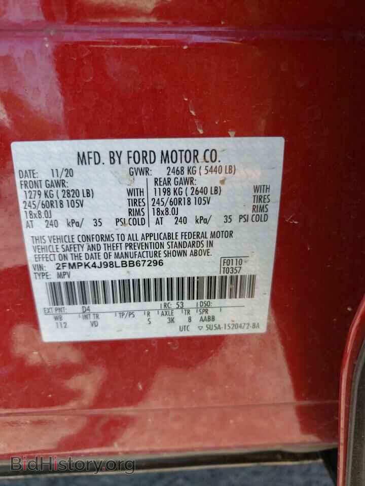 2020 FORD EDGE - VIN: 2FMPK4J98LBB67296 - Photo 10