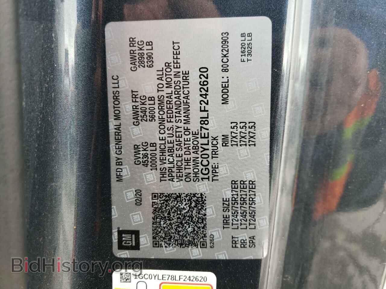 2020 CHEVROLET SILVERADO - VIN: 1GC0YLE78LF242620 - Фото 10