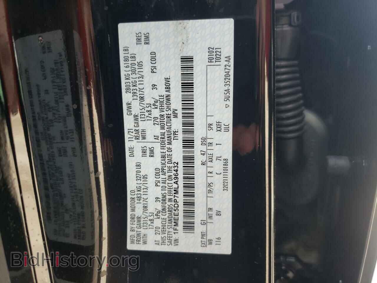 2021 FORD BRONCO - VIN: 1FMEE5DP7MLA96432 - Photo 10