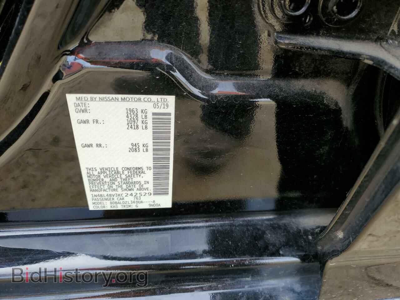 2019 NISSAN ALTIMA - VIN: 1N4BL4BV3KC242529 - Фото 12