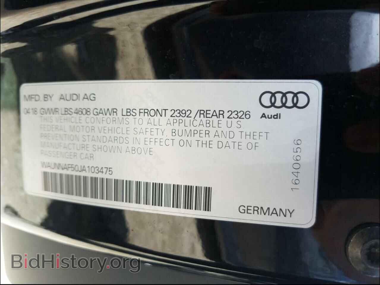 2018 AUDI A5 - VIN: WAUNNAF50JA103475 - Фото 10
