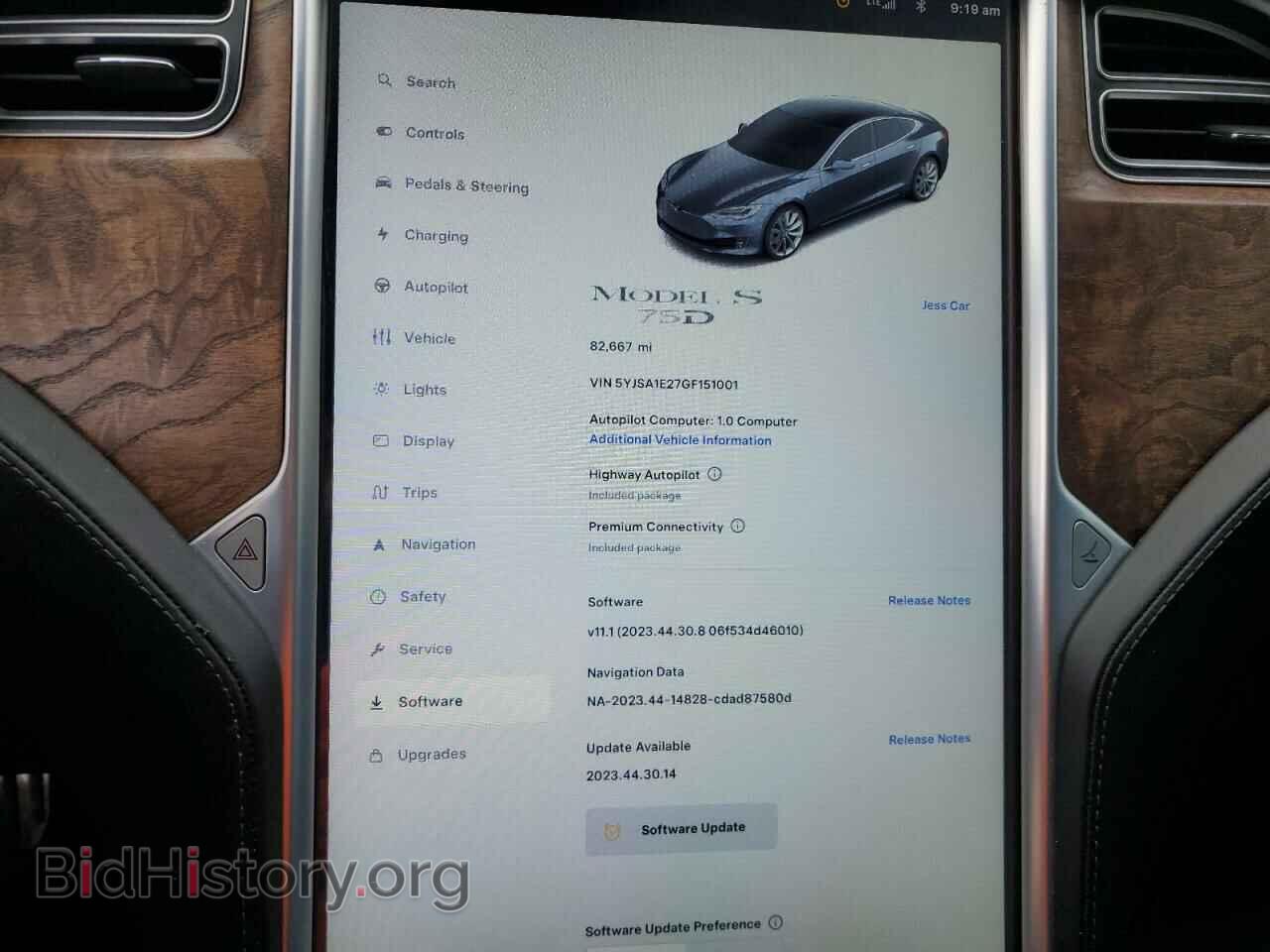 2016 TESLA MODEL S - VIN: 5YJSA1E27GF151001 - Фото 9