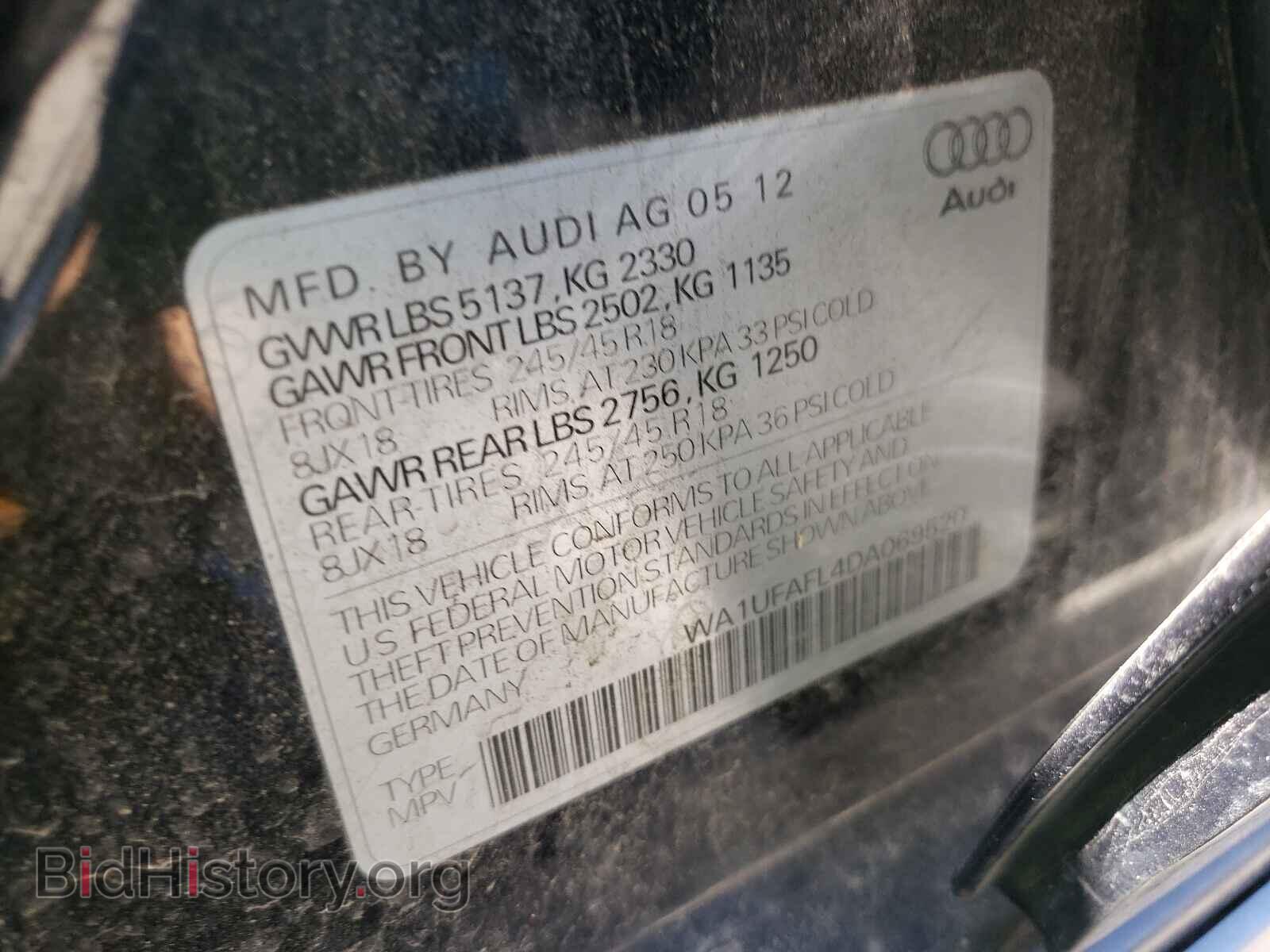 2013 AUDI A4 - VIN: WA1UFAFL4DA069520 - Фото 10