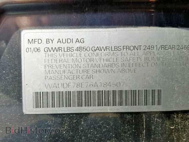 2006 AUDI A4 - VIN: WAUDF78E76A184507 - Photo 10