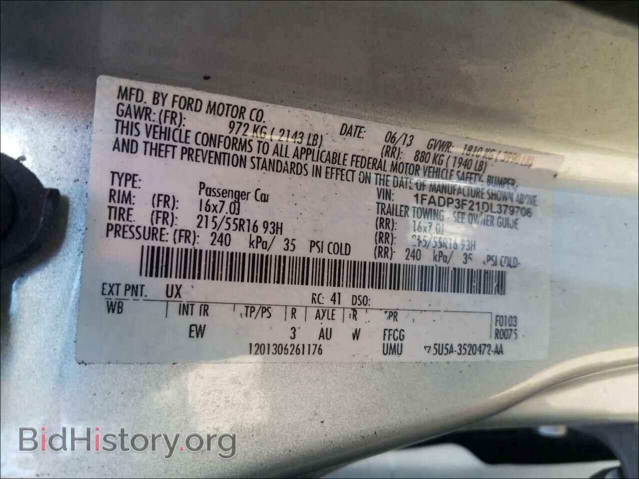 2013 FORD FOCUS - VIN: 1FADP3F21DL379706 - Photo 10