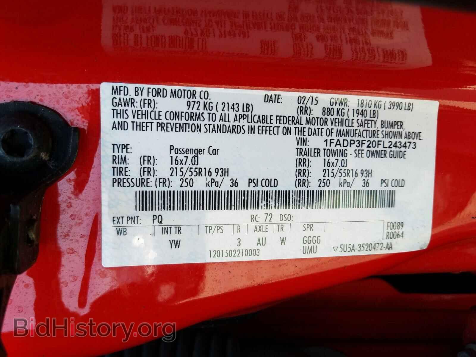 2015 FORD FOCUS - VIN: 1FADP3F20FL243473 - Photo 10