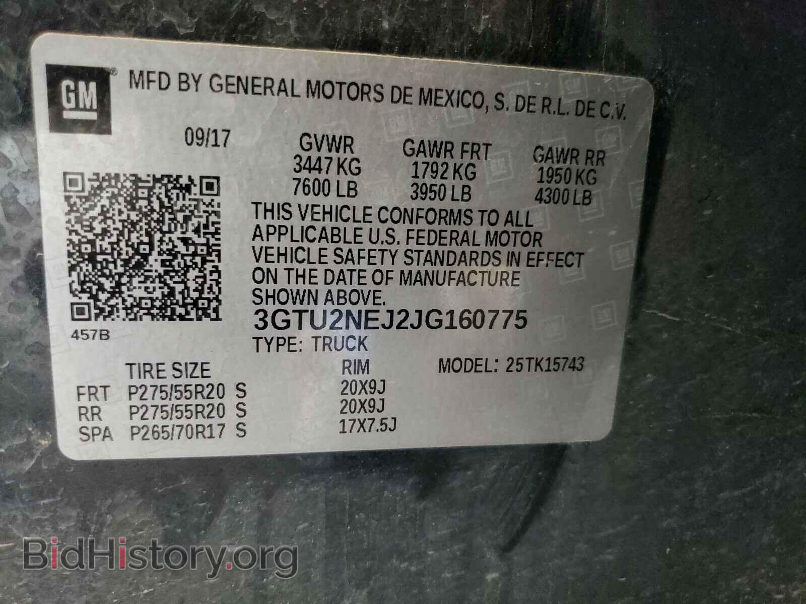 2018 GMC SIERRA - VIN: 3GTU2NEJ2JG160775 - Фото 10