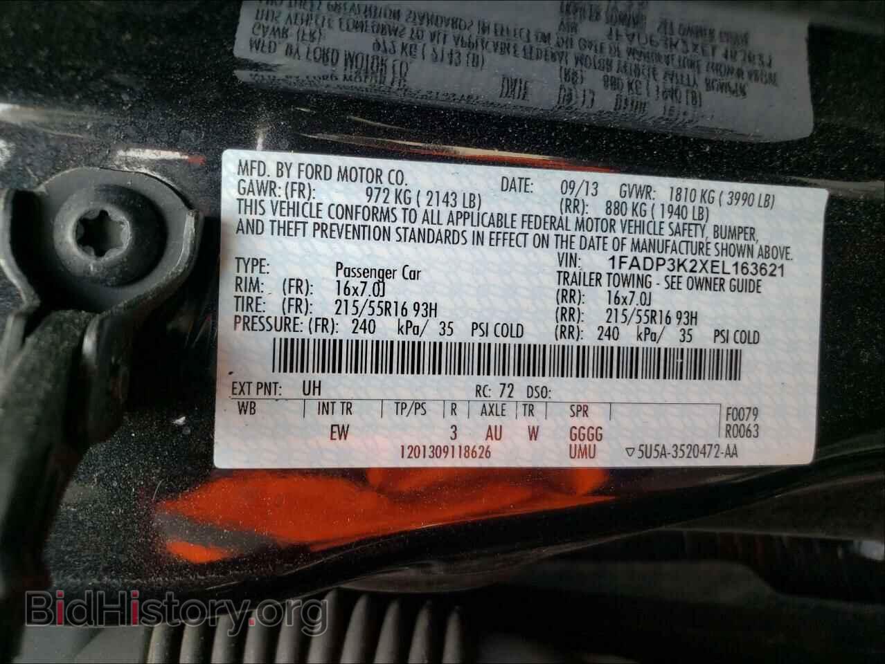 2014 FORD FOCUS - VIN: 1FADP3K2XEL163621 - Фото 10