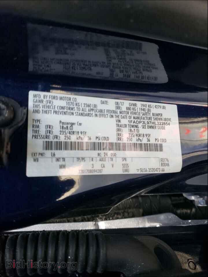 2017 FORD FOCUS - VIN: 1FADP3L97HL322854 - Фото 10