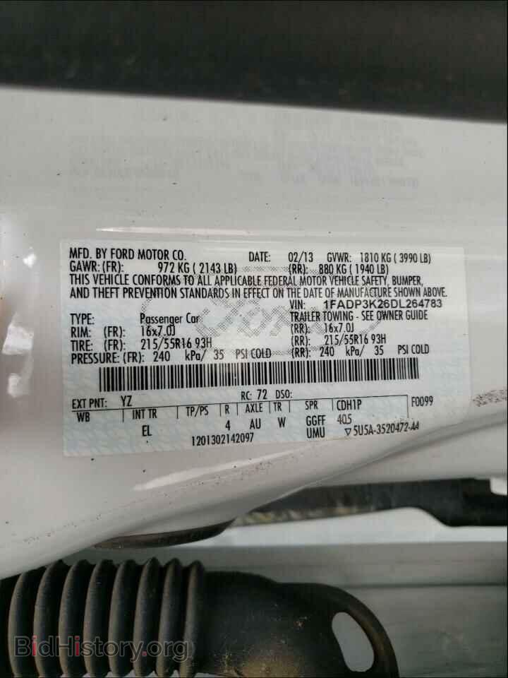 2013 FORD FOCUS - VIN: 1FADP3K26DL264783 - Фото 10