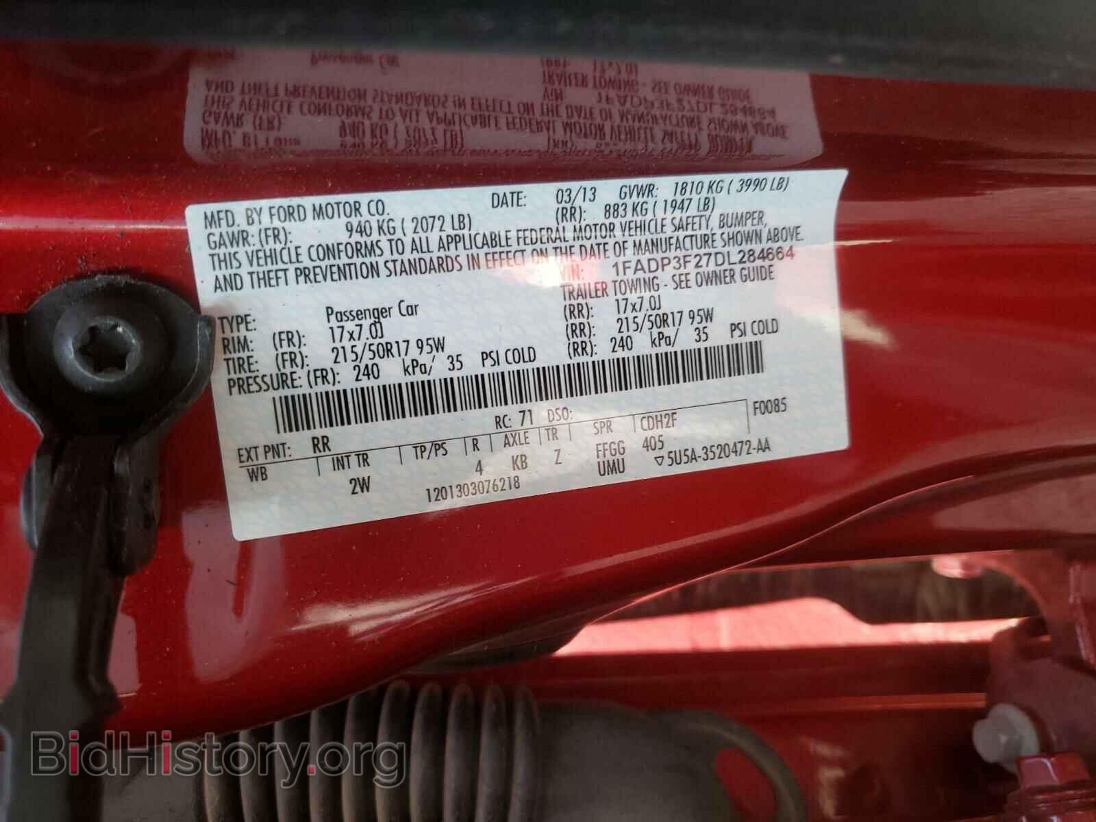 2013 FORD FOCUS - VIN: 1FADP3F27DL284664 - Photo 10