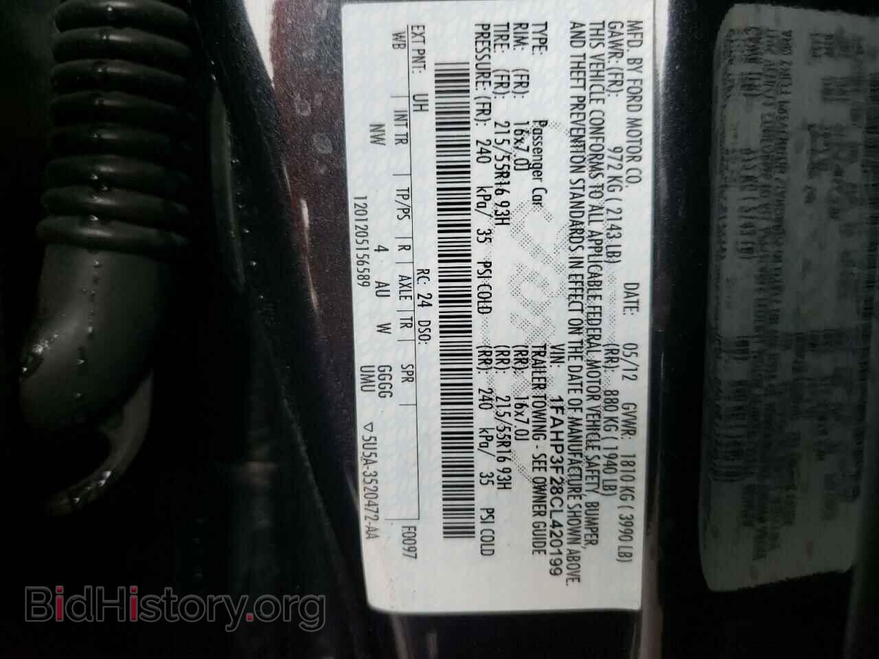 2012 FORD FOCUS - VIN: 1FAHP3F28CL420199 - Фото 13