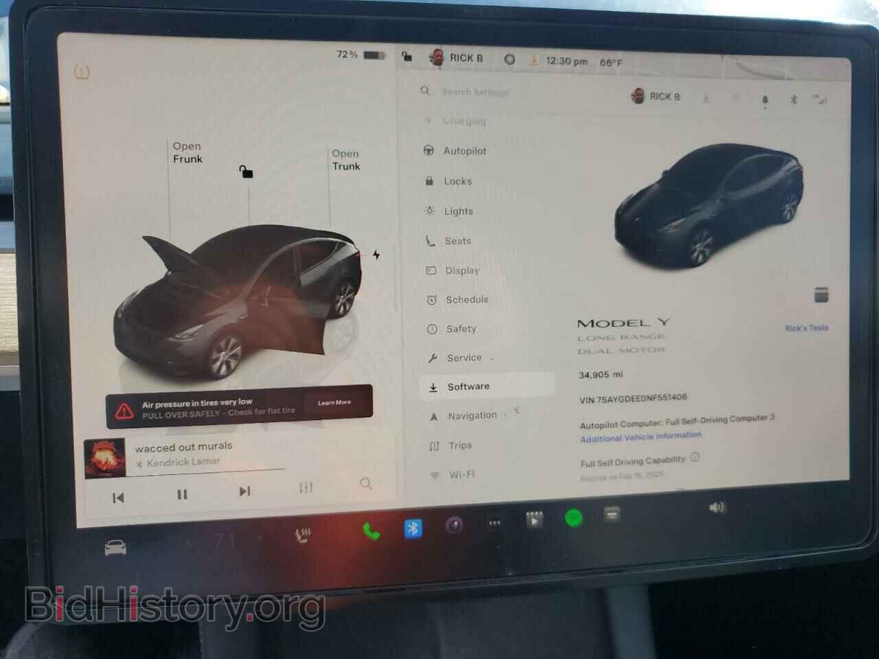 2022 TESLA MODEL Y - VIN: 7SAYGDEE0NF551406 - Фото 9