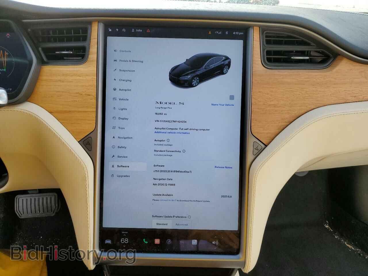 2021 TESLA MODEL S - VIN: 5YJSA1E27MF424224 - Фото 9