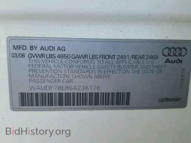 2006 AUDI A4 - VIN: WAUDF78E86A236176 - Photo 10