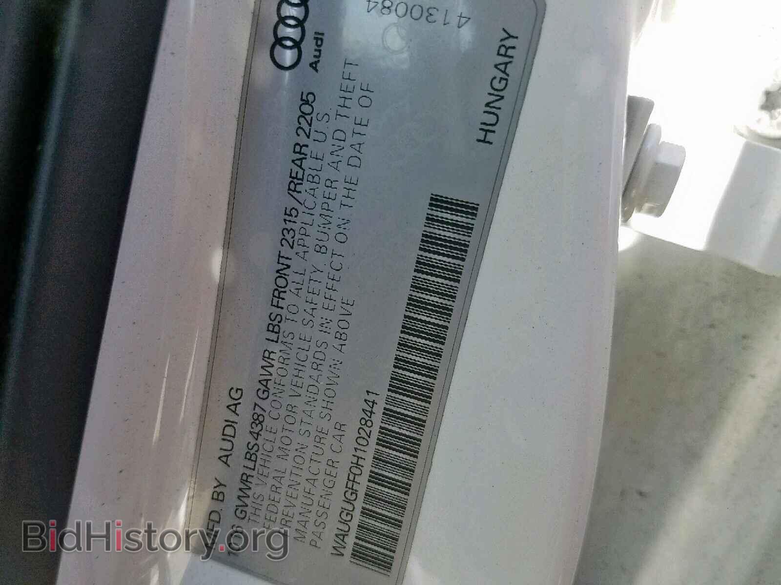 2017 AUDI A3 - VIN: WAUGUGFF0H1028441 - Фото 10