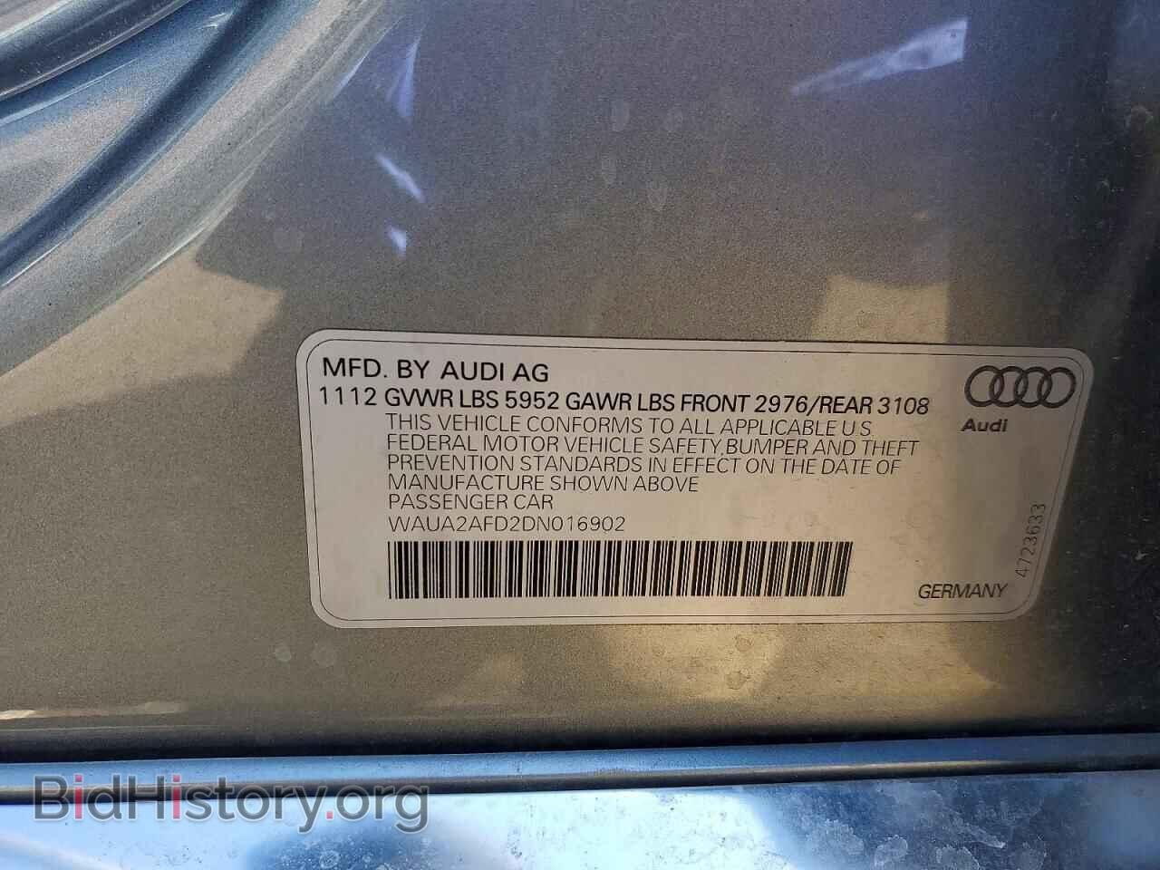 2013 AUDI A8 - VIN: WAUA2AFD2DN016902 - Фото 13