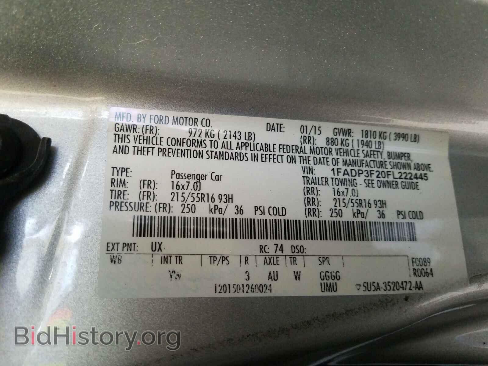 2015 FORD FOCUS - VIN: 1FADP3F20FL222445 - Photo 10