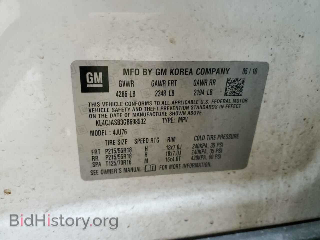 2016 BUICK ENCORE - VIN: KL4CJASB3GB698532 - Фото 13