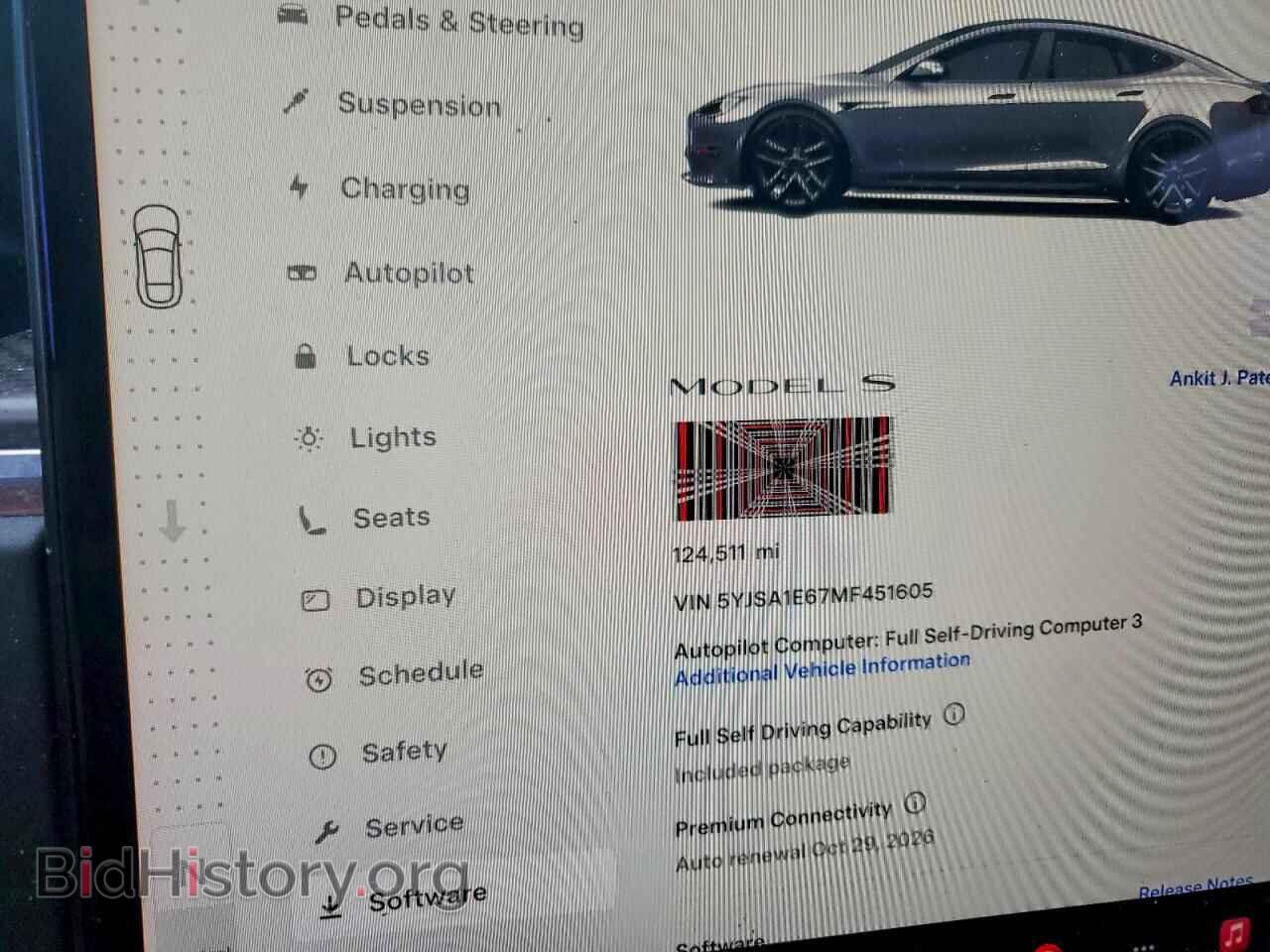 2021 TESLA MODEL S - VIN: 5YJSA1E67MF451605 - Фото 9