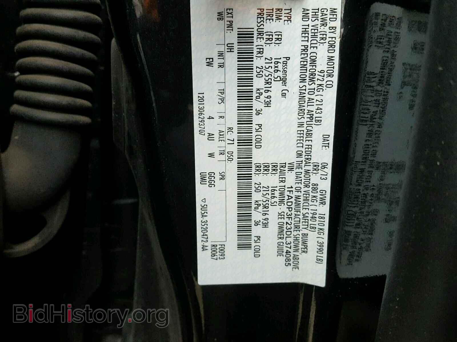 2013 FORD FOCUS - VIN: 1FADP3F23DL374085 - Фото 10