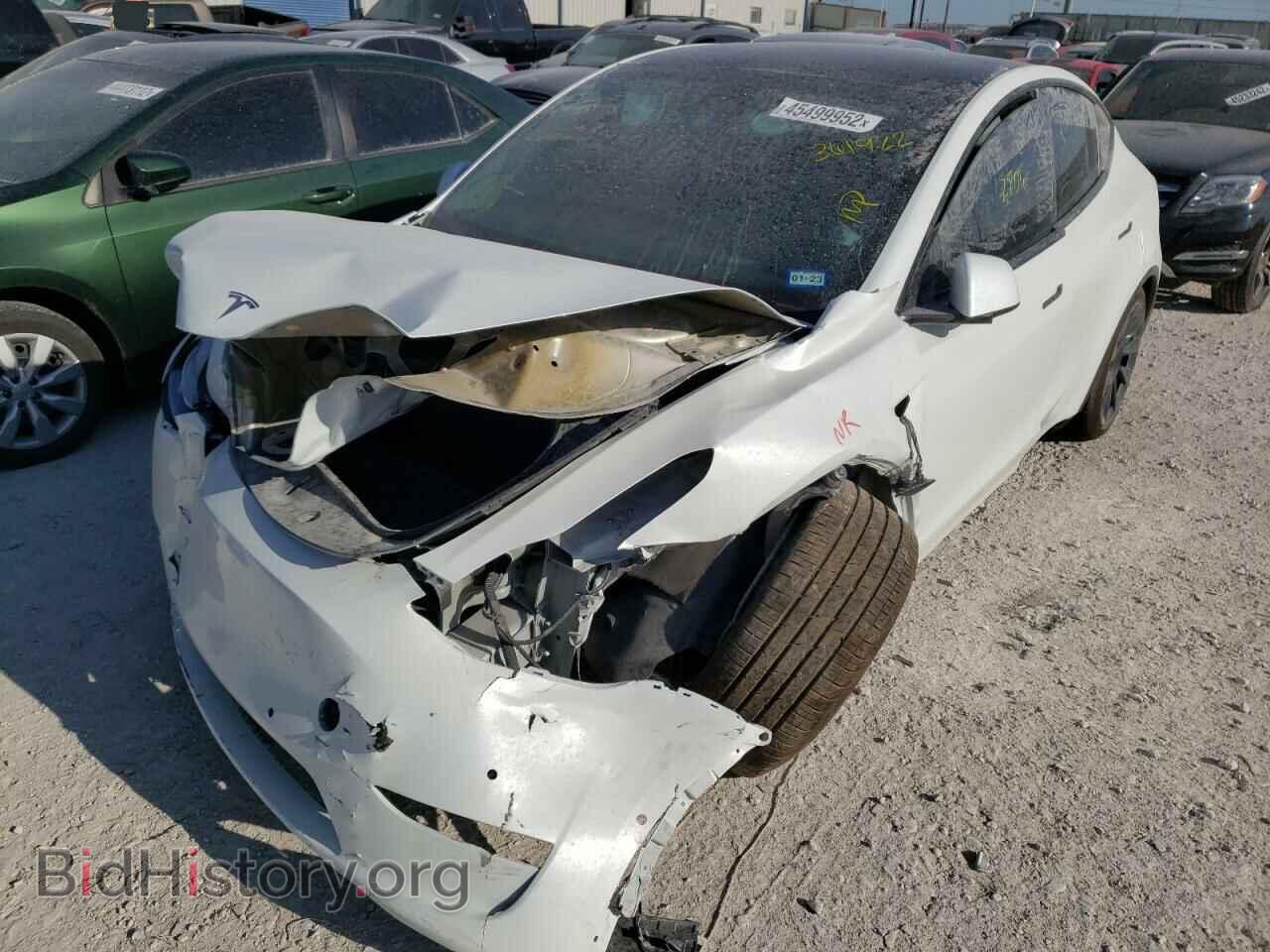 2022 TESLA MODEL Y - VIN: 7SAYGDEEXNF361922 - Фото 2