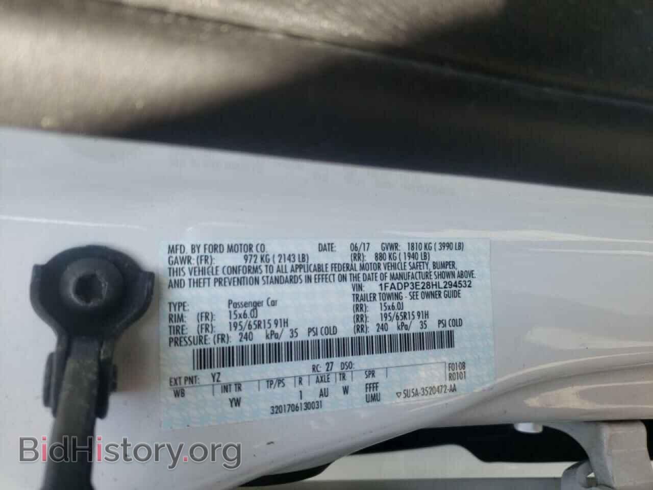 2017 FORD FOCUS - VIN: 1FADP3E28HL294532 - Фото 10