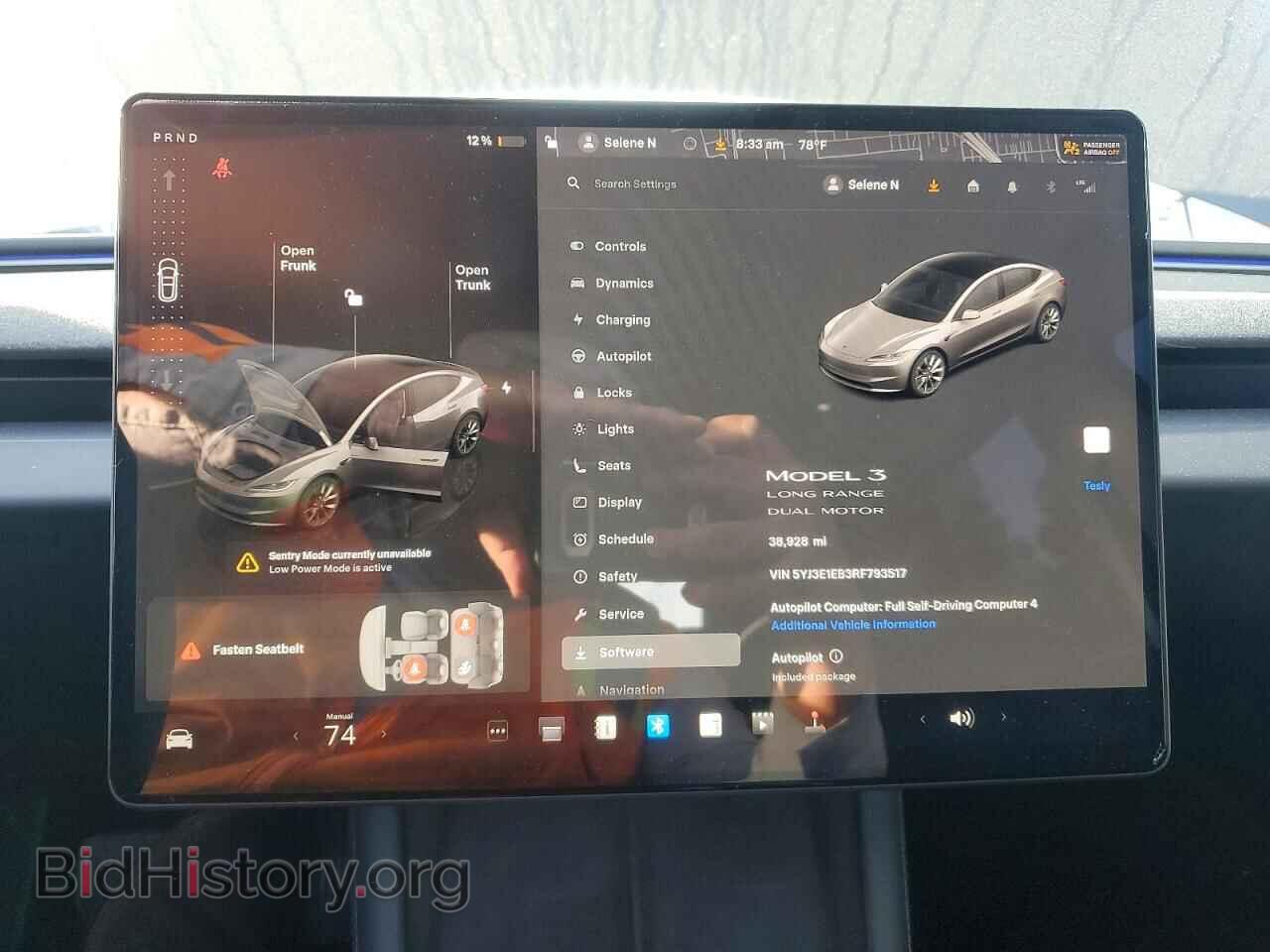 2024 TESLA MODEL 3 - VIN: 5YJ3E1EB3RF793517 - Фото 9