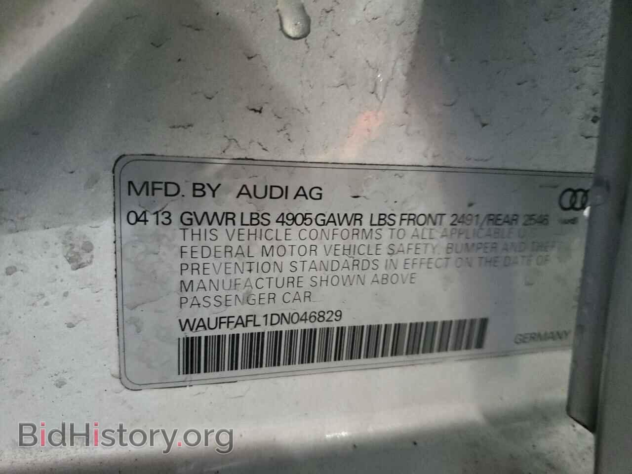 2013 AUDI A4 - VIN: WAUFFAFL1DN046829 - Фото 13