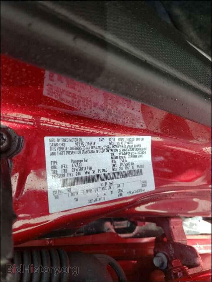 2016 FORD FOCUS - VIN: 1FADP3F22GL393604 - Photo 10