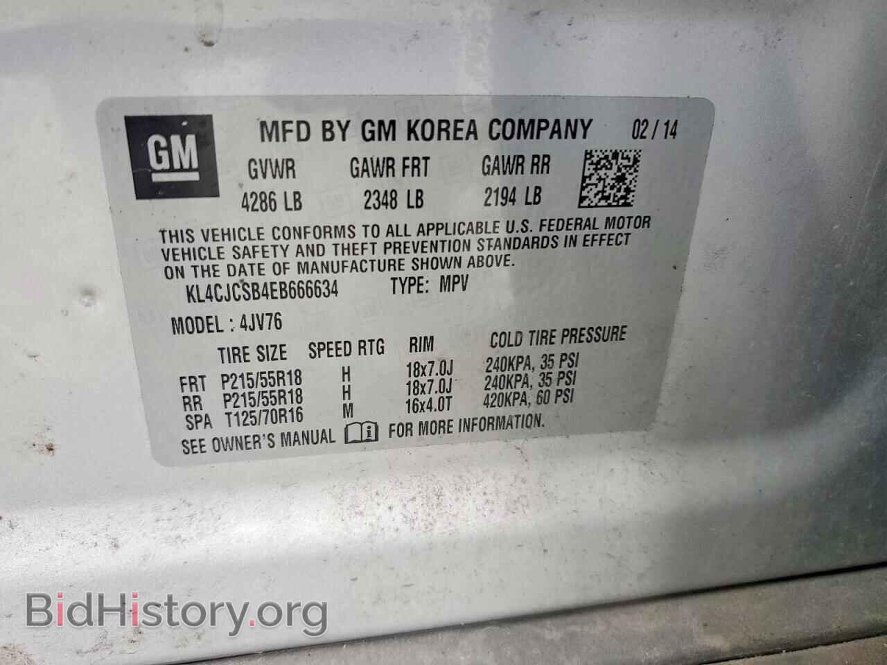 2014 BUICK ENCORE - VIN: KL4CJCSB4EB666634 - Photo 14