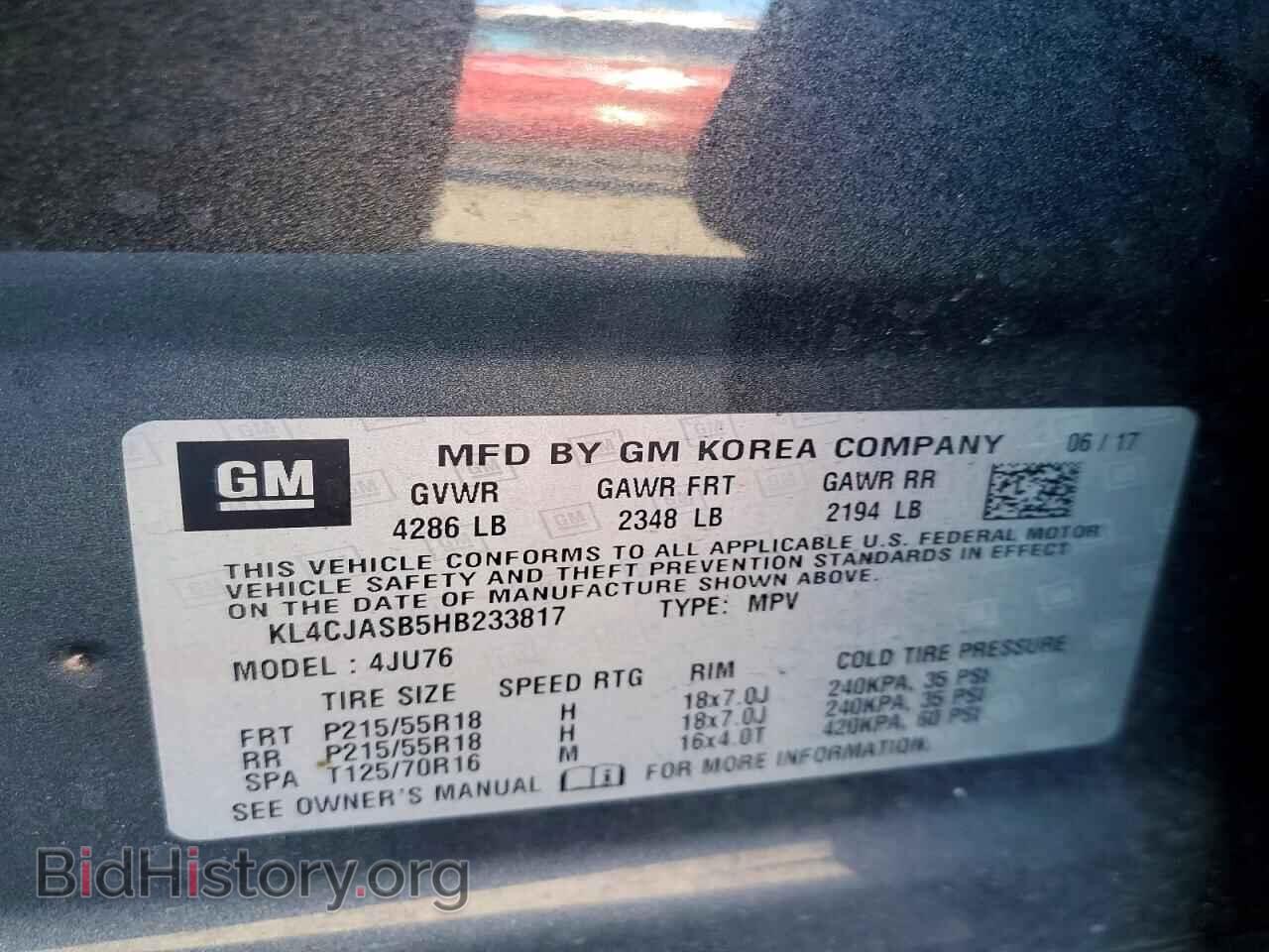 2017 BUICK ENCORE - VIN: KL4CJASB5HB233817 - Фото 13