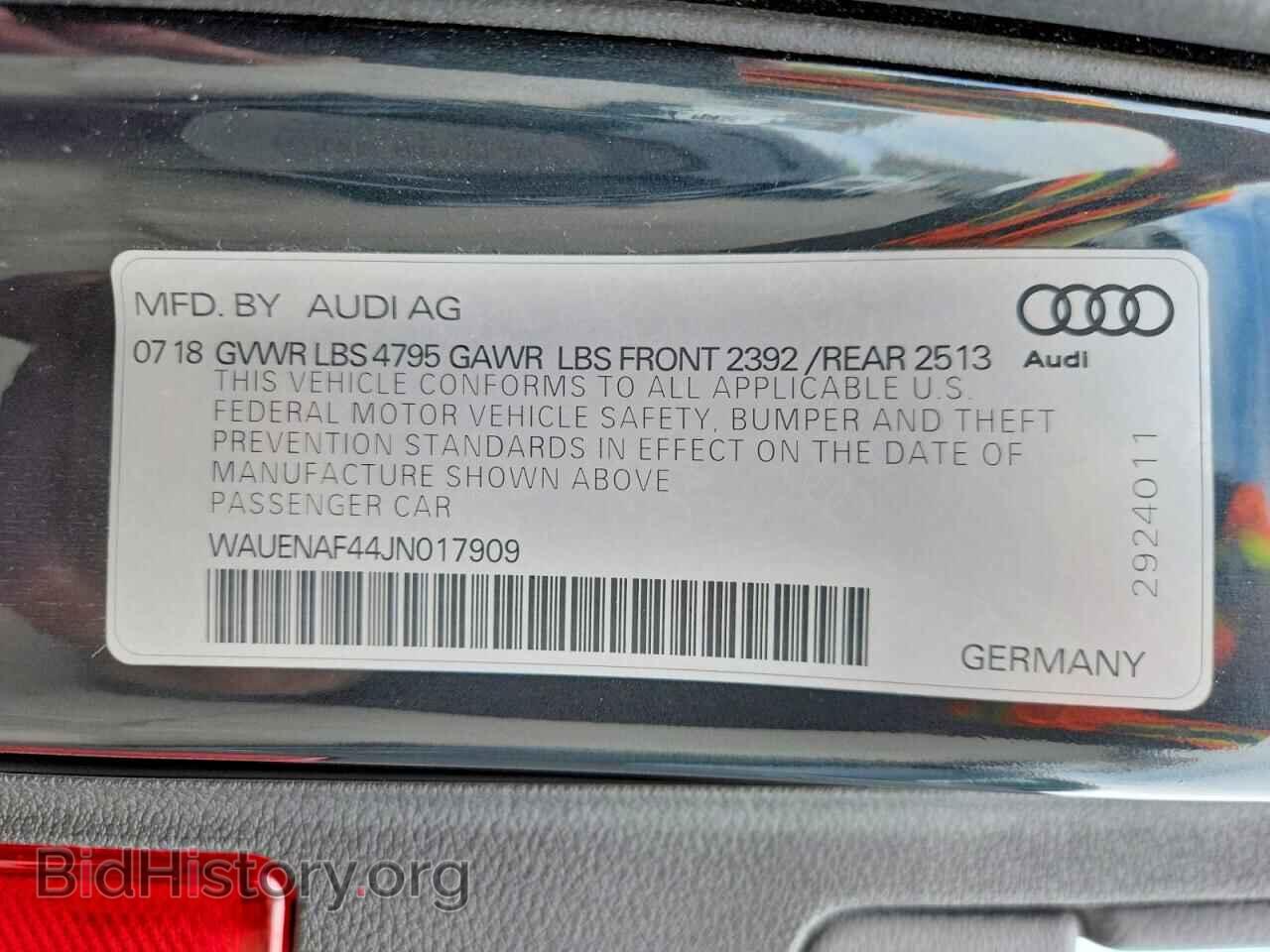 2018 AUDI A4 - VIN: WAUENAF44JN017909 - Фото 12