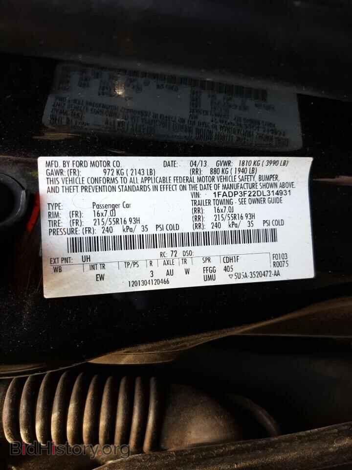 2013 FORD FOCUS - VIN: 1FADP3F22DL314931 - Фото 10