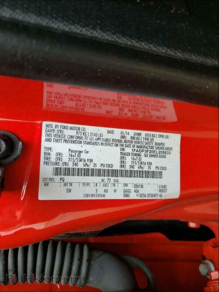 2014 FORD FOCUS - VIN: 1FADP3F20EL255833 - Фото 10