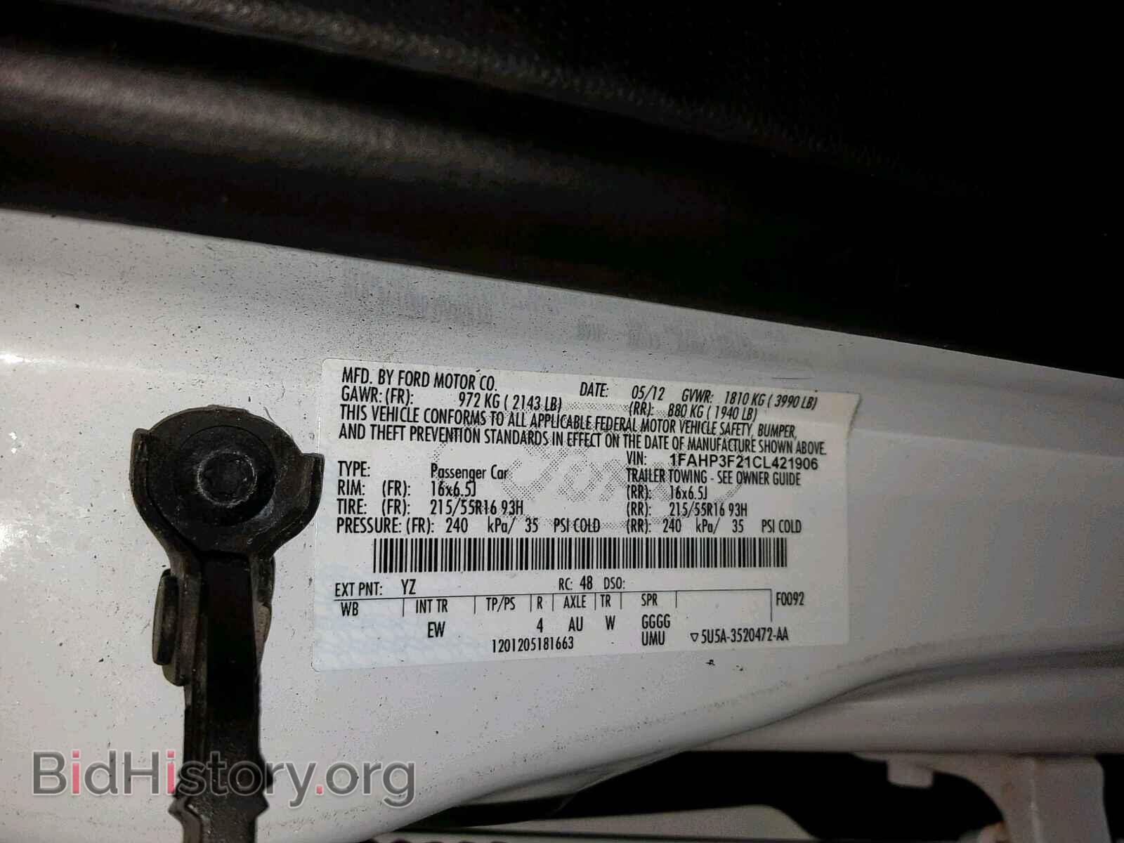 2012 FORD FOCUS SE - VIN: 1FAHP3F21CL421906 - Фото 10